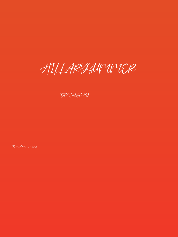 HillarySummer Poster