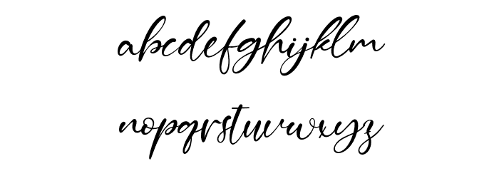 HillarySummer Font LOWERCASE