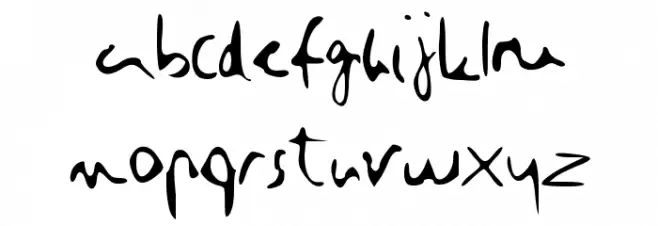 Hillary फ़ॉन्ट लोअरकेस