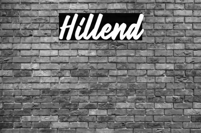 Hillend Font examples
