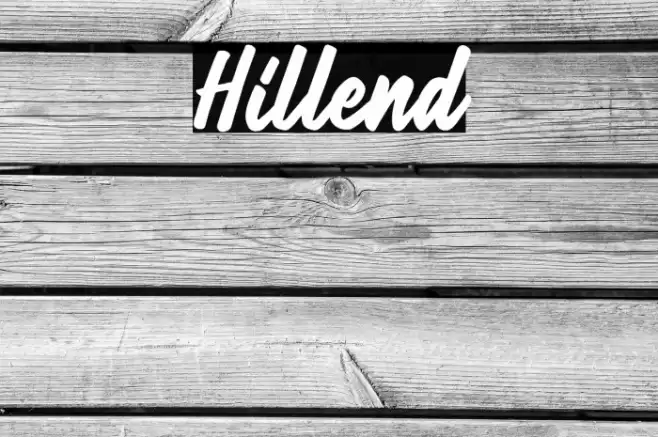 Hillend Font examples
