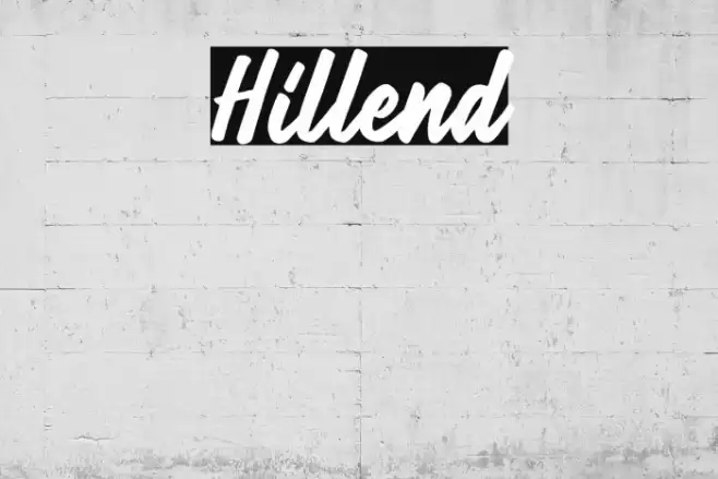 Hillend Font examples