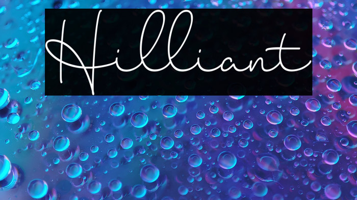 Hilliant Font examples
