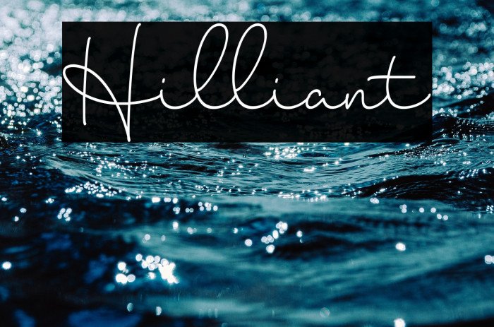 Hilliant Font examples