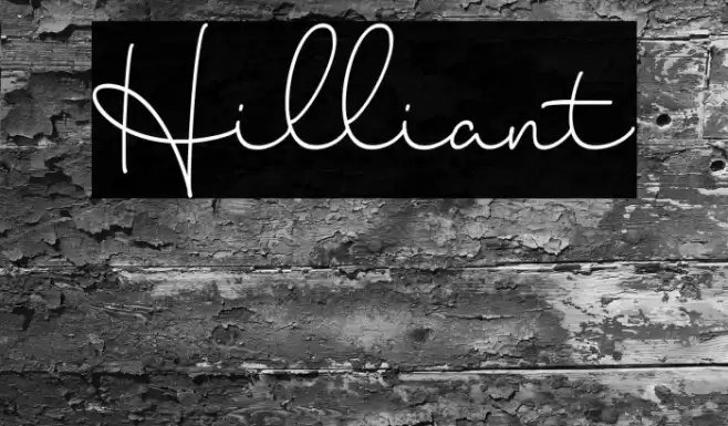 Hilliant Font examples