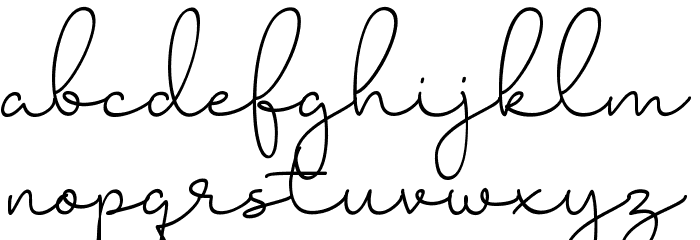 Hilliant Font LOWERCASE