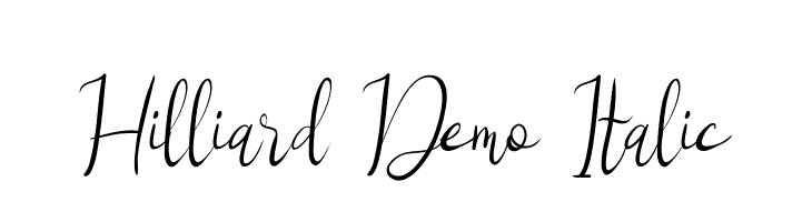 Hilliard Demo Italic  Скачать бесплатные шрифты