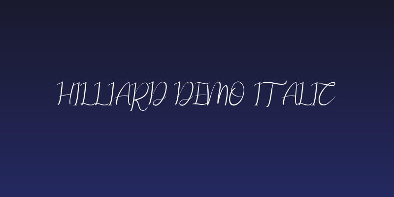 Hilliard Demo Italic Social Header
