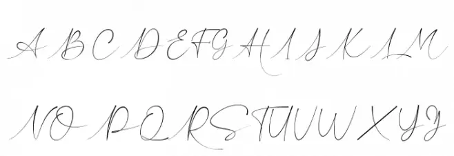 Hillonest Signature Fonte MAIÚSCULAS