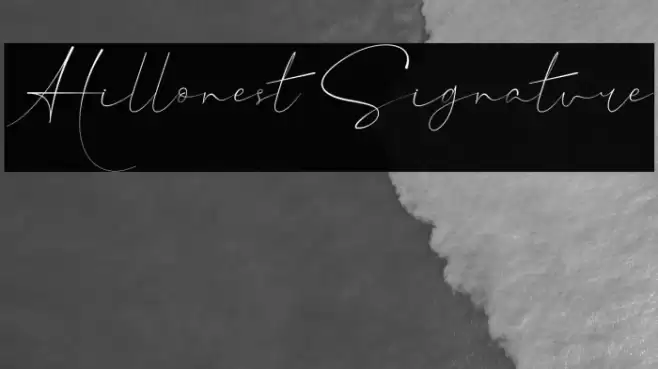 Hillonest Signature Font examples