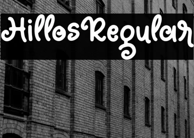 HillosRegular Font examples