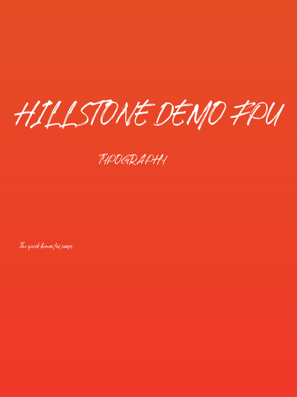 Hillstone Demo FPU Poster