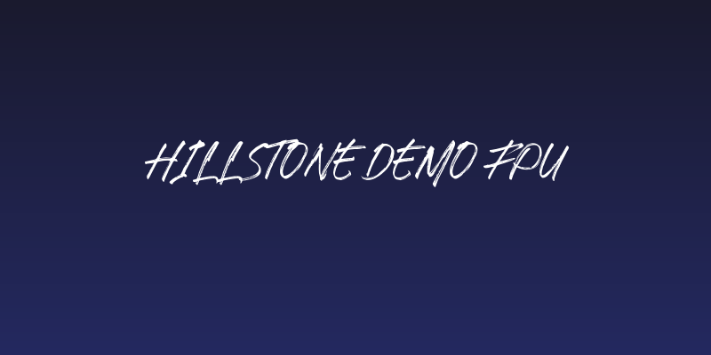 Hillstone Demo FPU Social Header