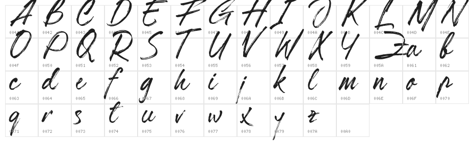 Hillstone Character Map