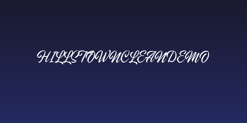 HillstownCleanDEMO Social Header
