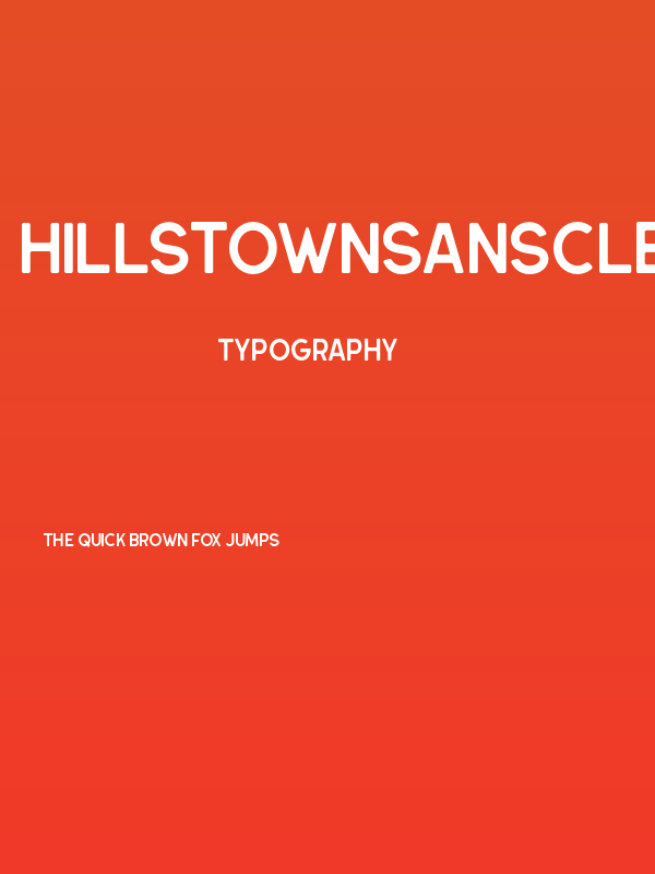 HillstownSansCleandemo Poster