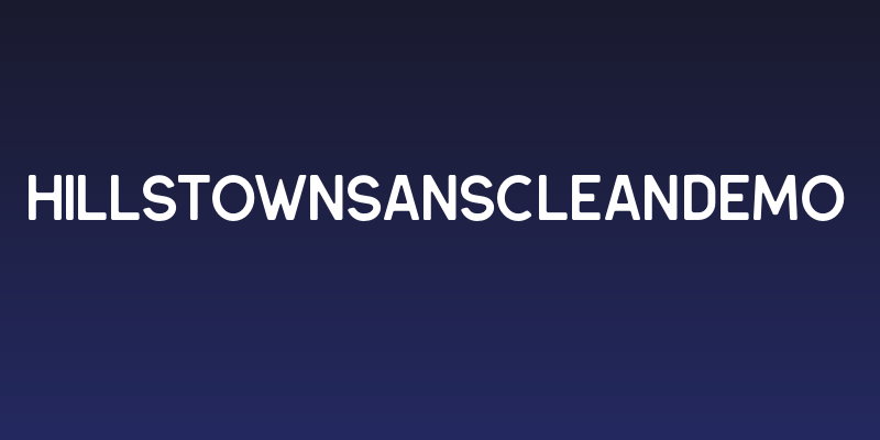 HillstownSansCleandemo Social Header