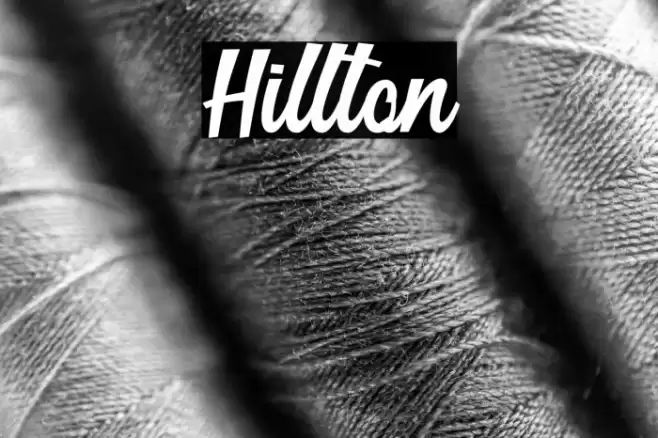 Hillton Font examples