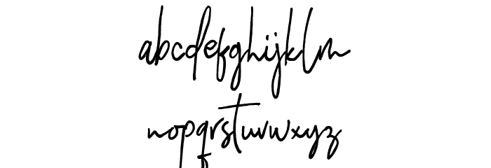 HilmounteSignature Font LOWERCASE