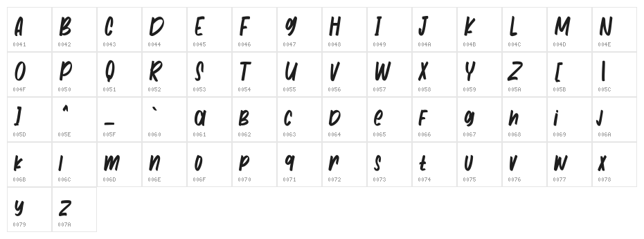 Hilofi Lavoris Free Regular Character Map