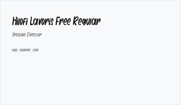 Hilofi Lavoris Free Regular Business Card