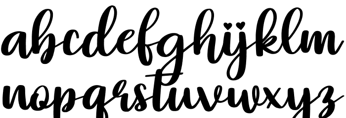 Hiloves Font LOWERCASE