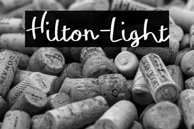 Hilton-Light Font examples