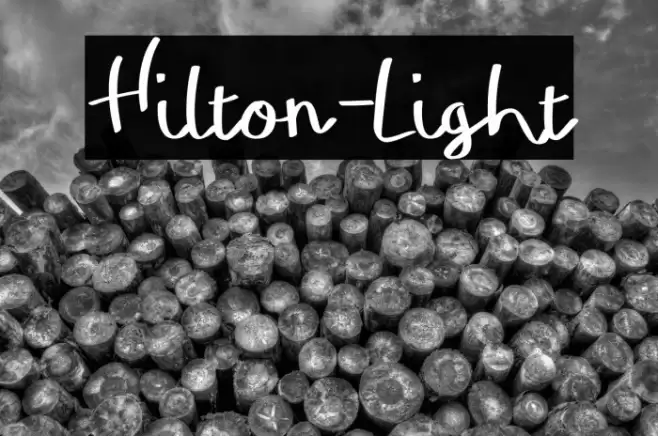 Hilton-Light Font examples
