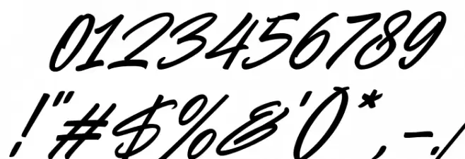 Hiluck Italic Font OTHER CHARS