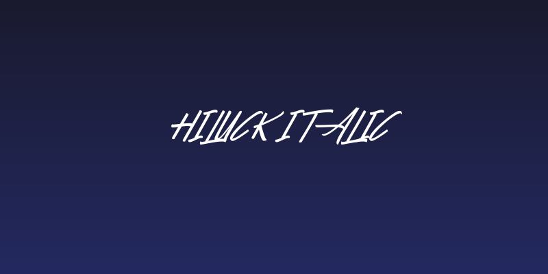 Hiluck Italic Social Header