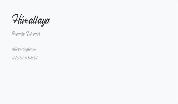 Himallaya Business Card