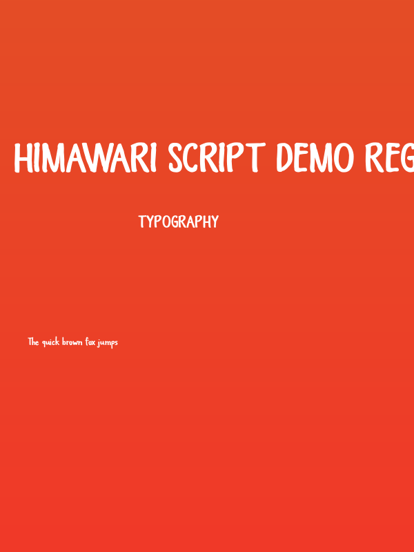 Himawari Script DEMO Regular Poster