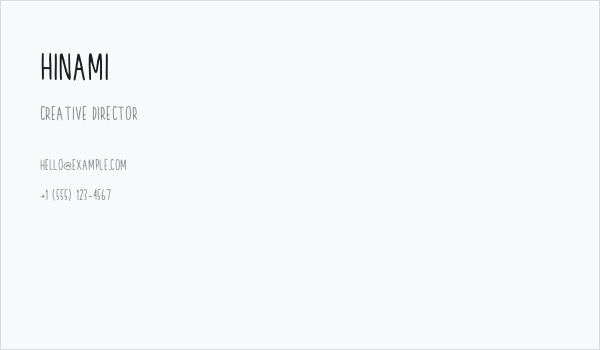 Hinami Business Card
