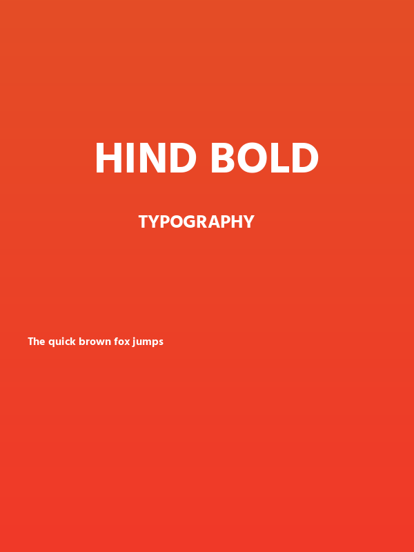 Hind Bold Poster