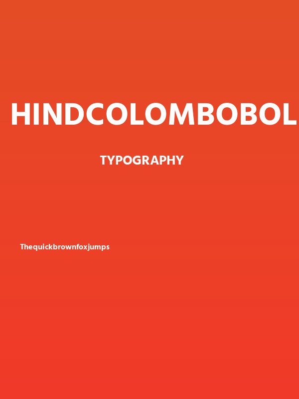 Hind Colombo Bold Poster