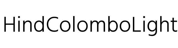 Hind Colombo Light Font