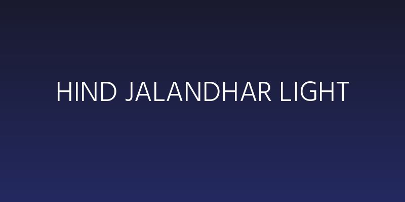 Hind Jalandhar Light Social Header