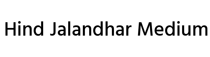 Hind Jalandhar Medium Font