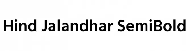 Hind Jalandhar SemiBold 