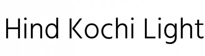 Hind Kochi Light  Frei Schriftart Herunterladen
