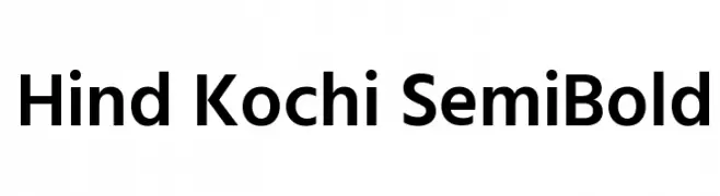 Hind Kochi SemiBold  Frei Schriftart Herunterladen