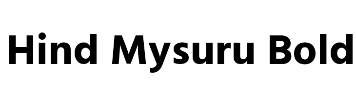 Hind Mysuru Bold Font