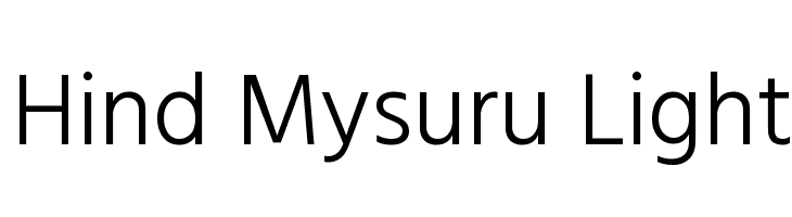 Hind Mysuru Light Font