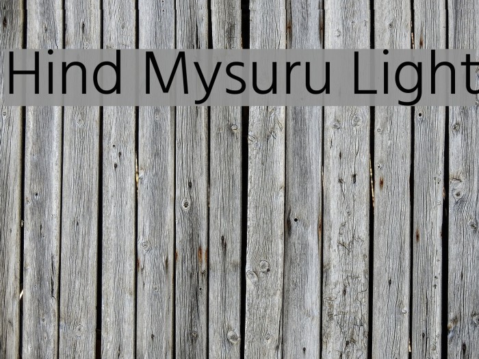 Hind Mysuru Light Font examples