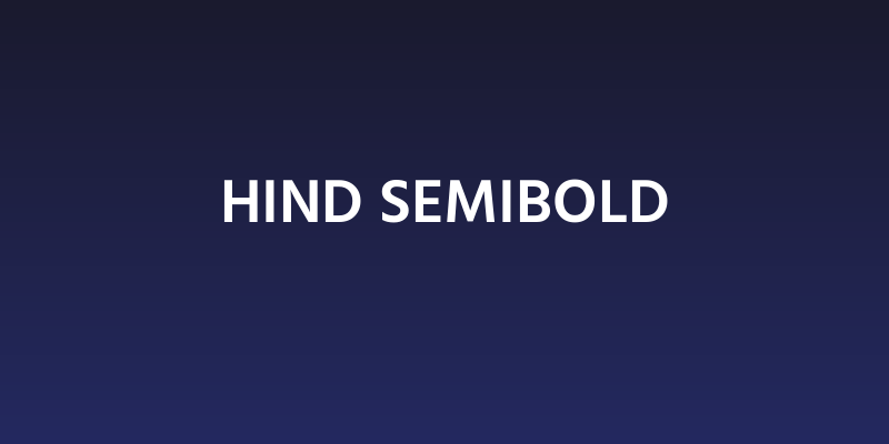 Hind SemiBold Social Header