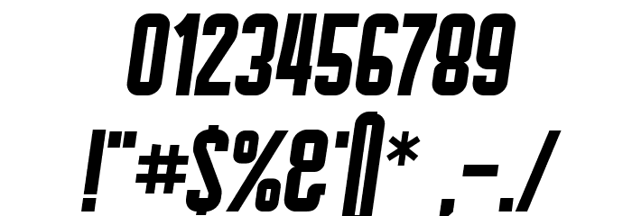 Hindenburg Condensed Italic Font OTHER CHARS