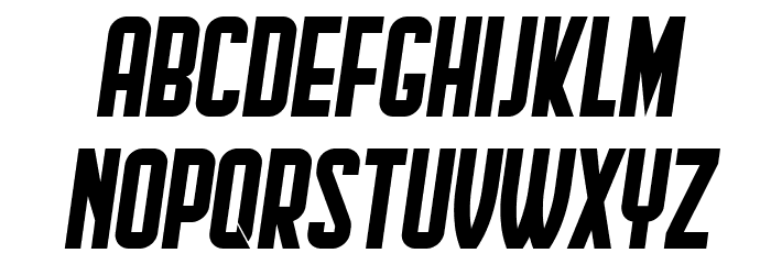 Hindenburg Condensed Italic Font LOWERCASE