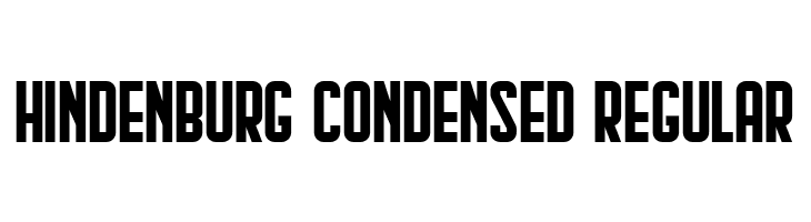 Hindenburg Condensed Regular Font Ffonts Net