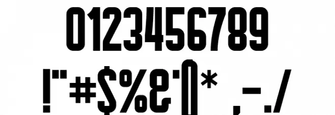 Hindenburg Condensed Regular Font OTHER CHARS