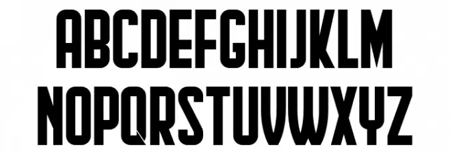 Hindenburg Condensed Regular フォント 大文字
